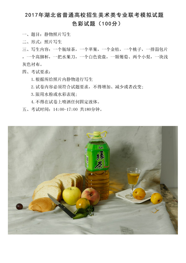 2017年全國(guó)各省市美術(shù)聯(lián)考【色彩】模擬考試考題匯總